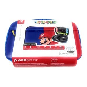 Super Mario Bros. Case Nintendo Switch Carry On Luigi Games Blue Red Zip Up